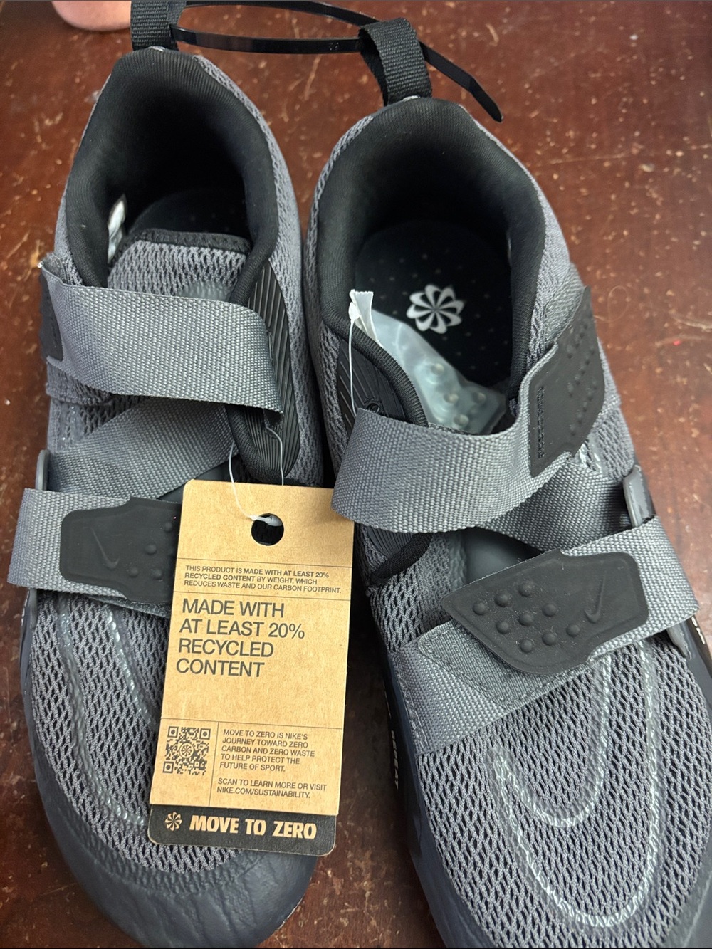Nike cycling 12.5 gray black BNWT superrep workout bike slip on shoes